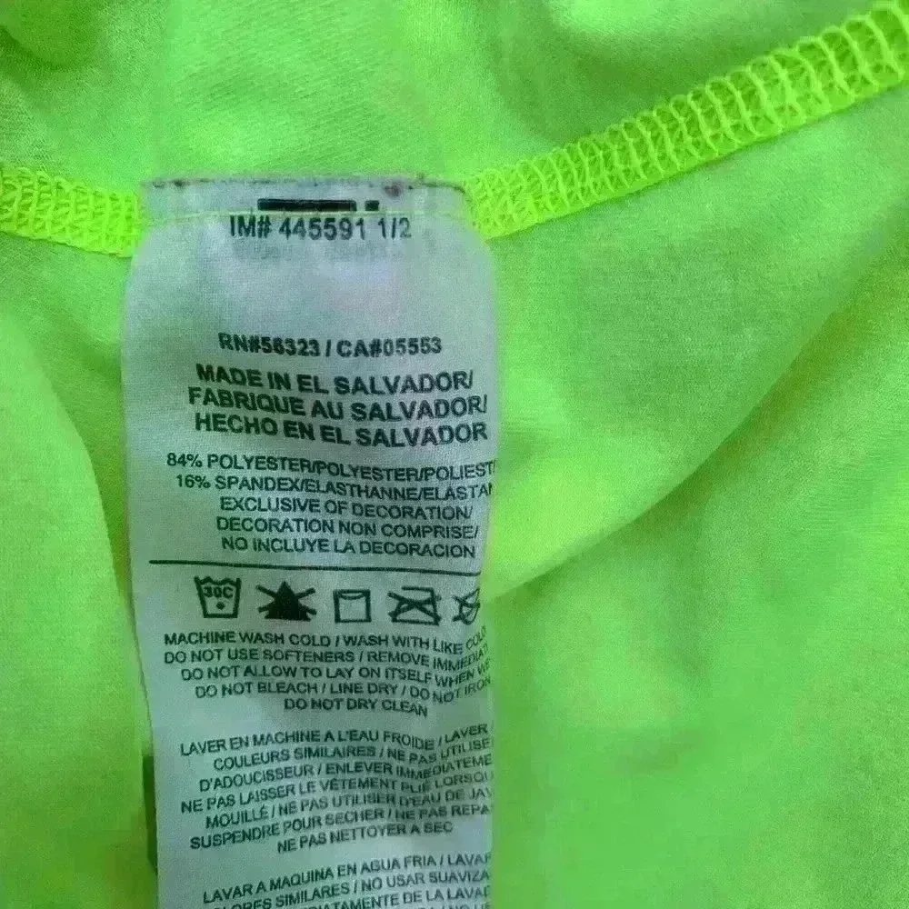 Nike Pro V Neck bright yellow shirt Sz M running, biking, outdoor, hiking